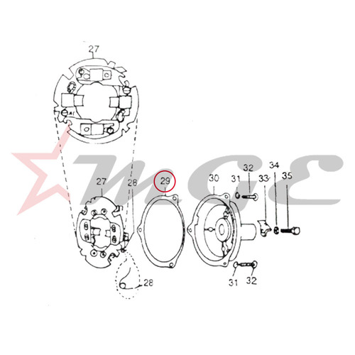 Vespa PX LML Star NV - Gasket - Reference Part Number - #BC4-10-087