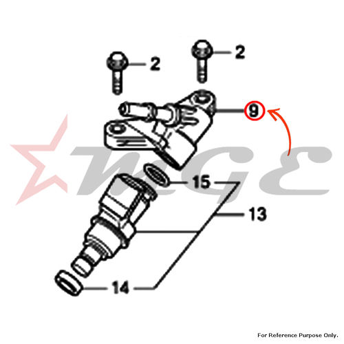 As Per Photo Joint, Injector For Honda Cbf125 - Reference Part Number - #16422-kwf-941