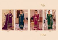Glossy Naz Blooming Georgette Embroidery Work Suits