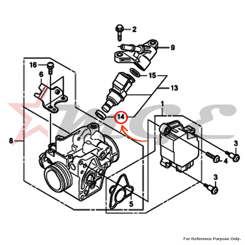 Ring, Seal For Honda CBF125 - Reference Part Number - #16472-KPH-701