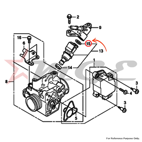 O-ring, 7.3x2.2 For Honda CBF125 - Reference Part Number - #91301-KPH-701