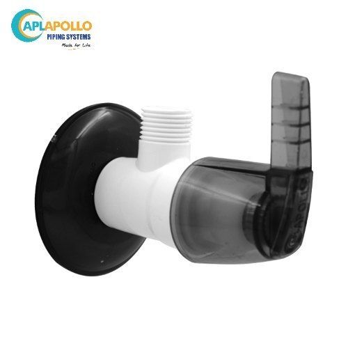 White-Black Apollo Edge Angle Valve With Flange