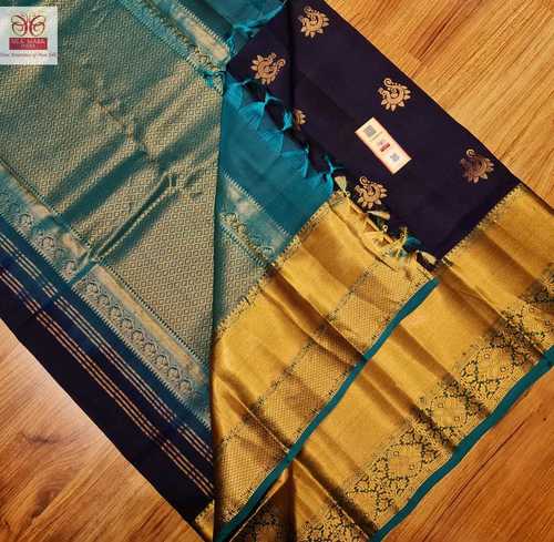 Gold Jarier Border Kanjivaram Pure Silk Saree