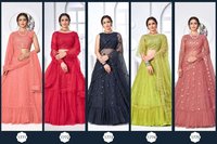 Semi Stitched Net Lehenga Choli