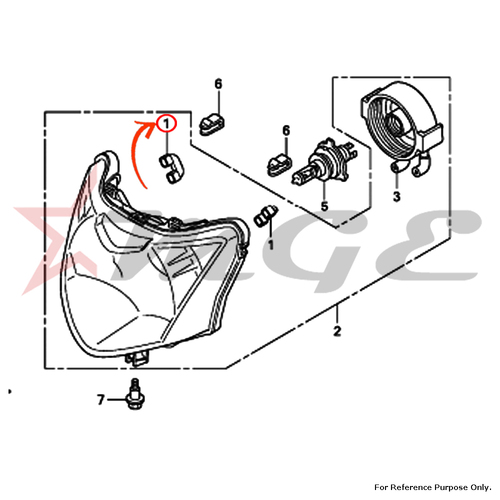 Tube For Honda CBF125 - Reference Part Number - #33101-KVN-901