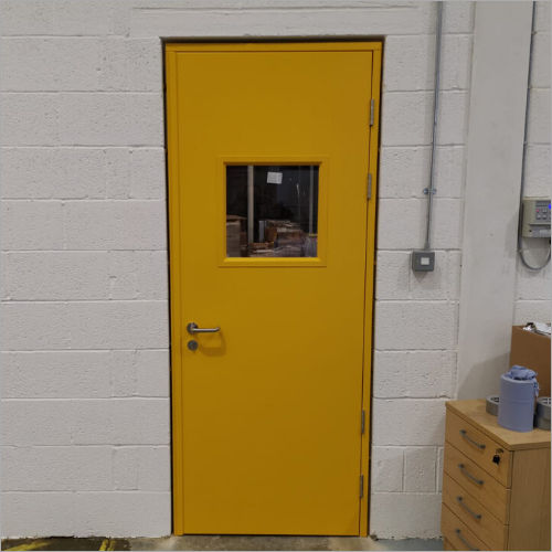 Yellow Industrial Fire Rated Steel Door