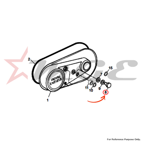 Dome Nut (Inches) For Royal Enfield - Reference Part Number - #140282/B