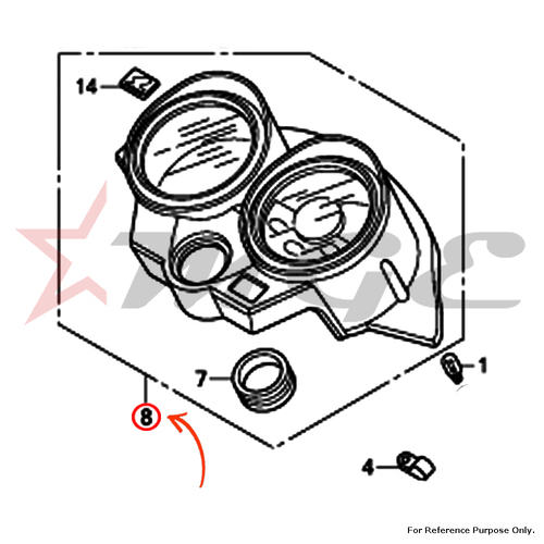 Case Assy., Upper For Honda CBF125 - Reference Part Number - #37610-KTE-911