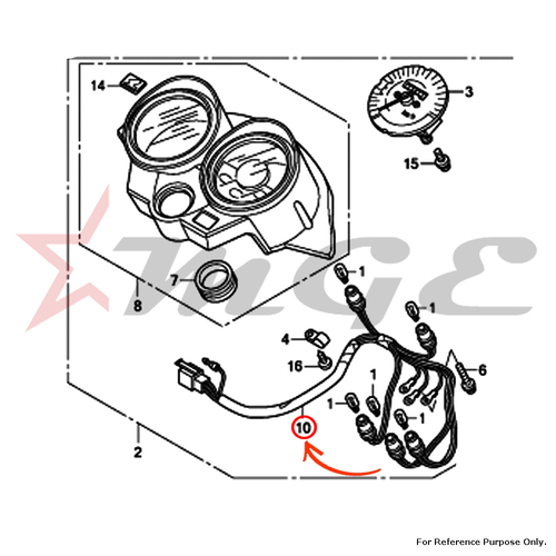 Socket Comp. For Honda CBF125 - Reference Part Number - #37619-KTE-911