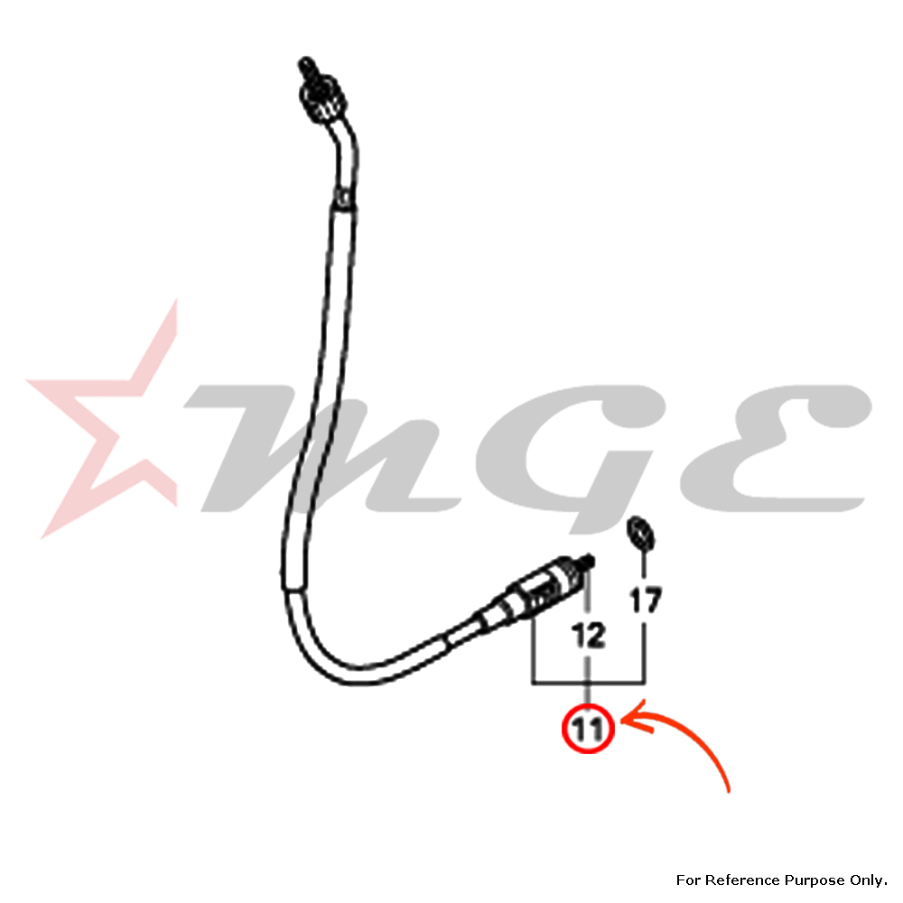 Cable Comp., Speedometer For Honda CBF125 - Reference Part Number - #44830-KTE-910, #44830-KTE-911