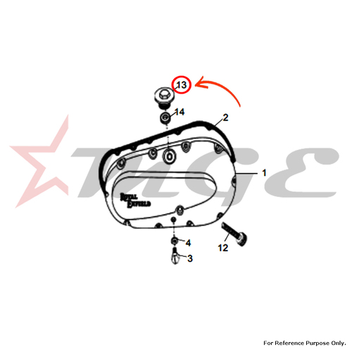 Oil Filler Plug For Royal Enfield - Reference Part Number - #502018/C, #502018/B