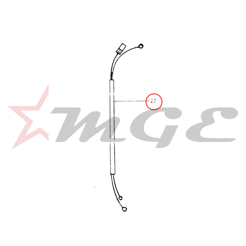 Vespa PX LML Star NV - Battery Wiring Harness - Reference Part Number - #C-2712690