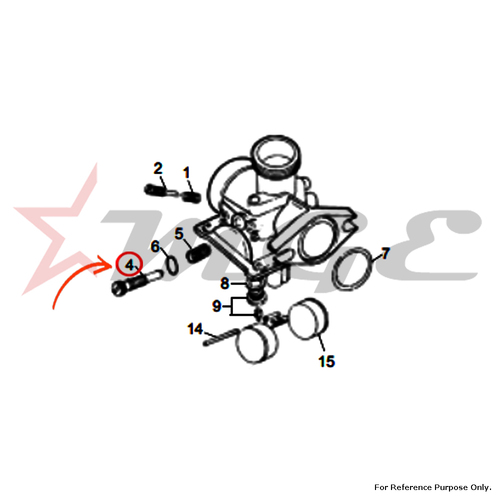 Screw - Throttle Adjuster For Royal Enfield - Reference Part Number - #141958