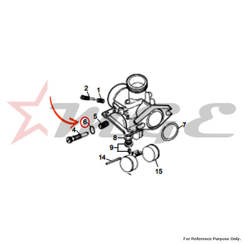 As Per Photo "O" Ring, Throttle Screw For Royal Enfield - Reference Part Number - #141946