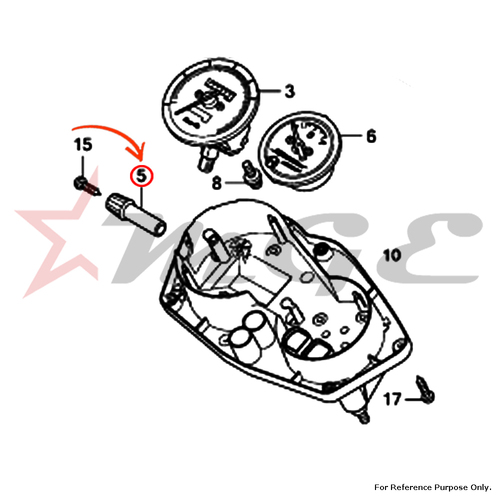 Knob For Honda CBF125 - Reference Part Number - #37220-KWF-901