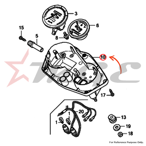 Socket Comp. For Honda CBF125 - Reference Part Number - #37619-KWF-902