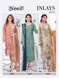 Noor Inlays Vol-3 Georgette With Heavy Embroidery Pakistani Style Suits