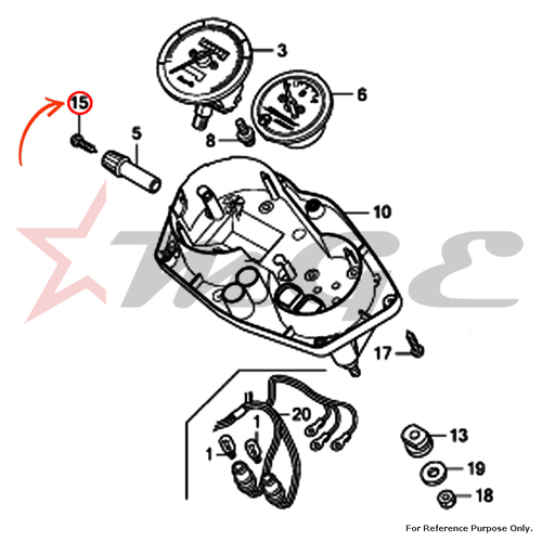 Screw, Pan, 2x6 For Honda CBF125 - Reference Part Number - #90158-KM7-911