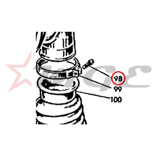 As Per Photo Lambretta Gp 150/125/200 - Bottom Air Hose Clamp Screw - Reference Part Number - #80008178