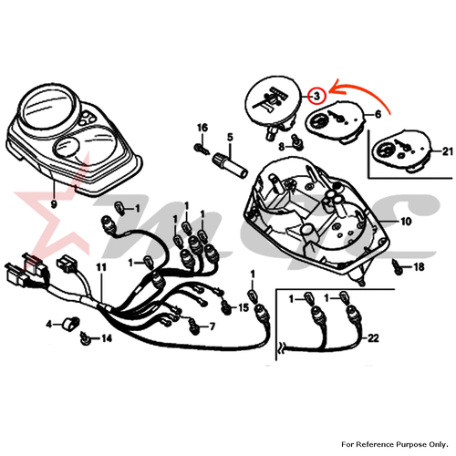 Speedometer Assy.(KPH) For Honda CBF125 - Reference Part Number - #37200-KWF-841
