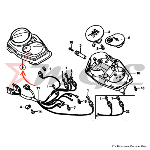 Case Assy., Upper For Honda CBF125 - Reference Part Number - #37610-KWF-851, #37610-KWF-841