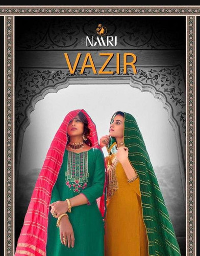 Naari Vazir Silk Work Fancy Salwar Kameez