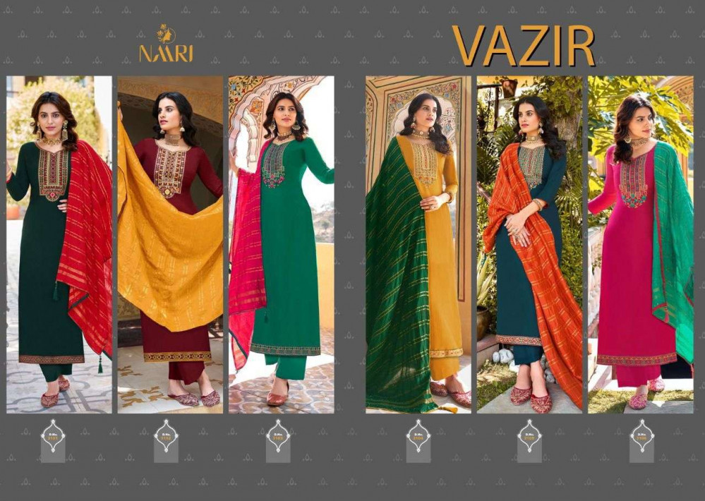 Naari Vazir Silk Work Fancy Salwar Kameez