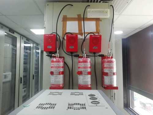 Novec 1230 Fire Suppression System - Metal Alloy, 0.3x0.3x0.6 Meter Size, Red Color | Automatic Detection, Zero Ozone Depletion, 12 Months Warranty