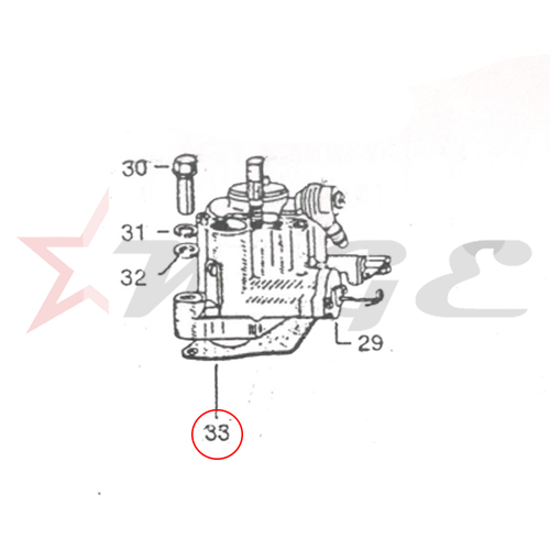 Vespa PX LML Star NV - Carburetor Gasket - Reference Part Number - #239367