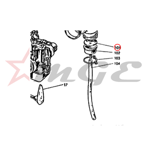 Lambretta GP 150/125/200 - Air Hose Valve - Reference Part Number - #22016070