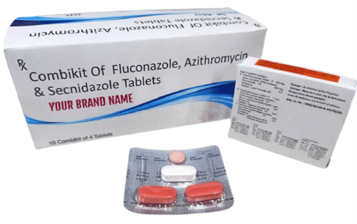 Combikit Of Fluconazole Azithromycin And Secnidazole Tablets