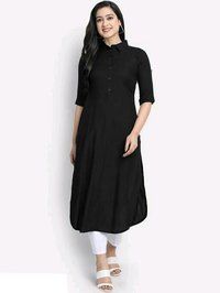 Plain Rayon Kurti