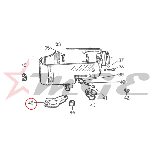 Vespa PX LML Star NV - Gasket For Air Cleaner Box Crank Case - Reference Part Number - #133256
