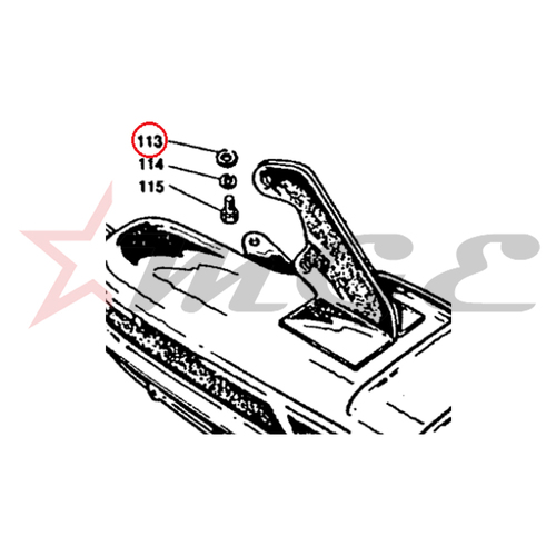 Lambretta GP 150/125/200 - Exhaust Washer - Reference Part Number - #73021084