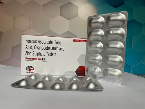 FERROUS ASCORABATE FOLIC ACID CYANOCABALAMIN AND ZINC SULPHATE TAB