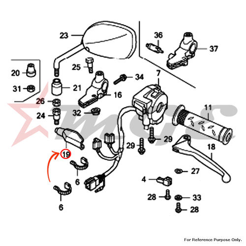 As Per Photo Cover, L. Handle Lever For Honda Cbf125 - Reference Part Number - #53179-Ktc-900