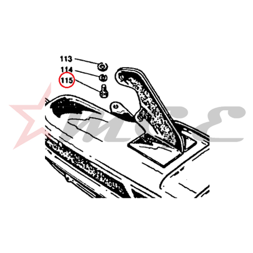 Lambretta GP 150/125/200 - Exhaust Screw - Reference Part Number - #81008222
