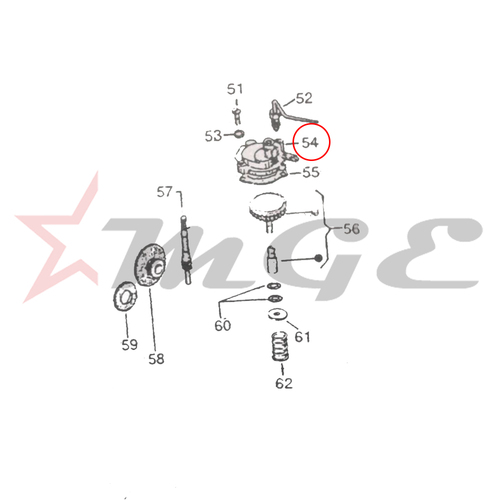 Vespa PX LML Star NV - Metering Cover Assembly - Reference Part Number - #238932