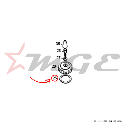 Washer Rubber - Mixing Chamber Cap For Royal Enfield - Reference Part Number - #141974