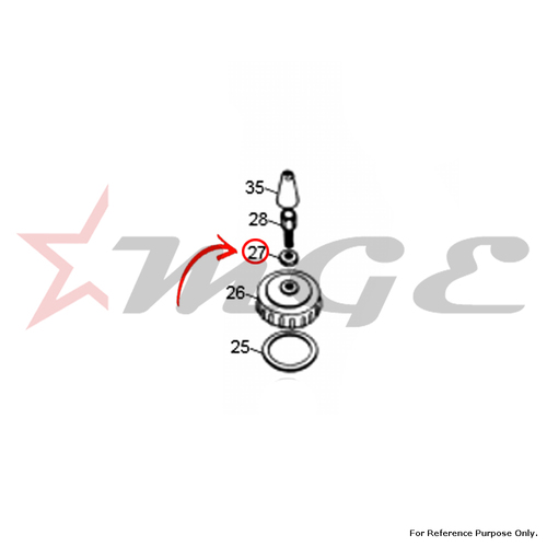 Lock Nut - Throttle Cable Adjuster For Royal Enfield - Reference Part Number - #141975