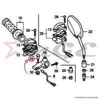 Bolt, Handle Lever Pivot For Honda CBF125 - Reference Part Number - #90114-428-870