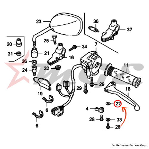 Washer, Wave For Honda CBF125 - Reference Part Number - #90442-147-000
