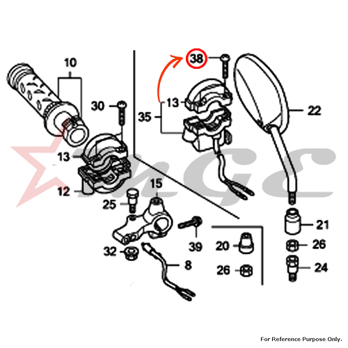 Screw, Pan, 5x22 For Honda CBF125 - Reference Part Number - #93500-05022-0G