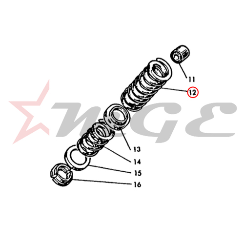 Lambretta GP 150/125/200 - Spring - Reference Part Number - #19058017