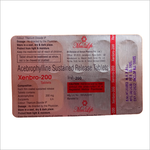 Acebrophylline Sustained Release Tablets General Medicines