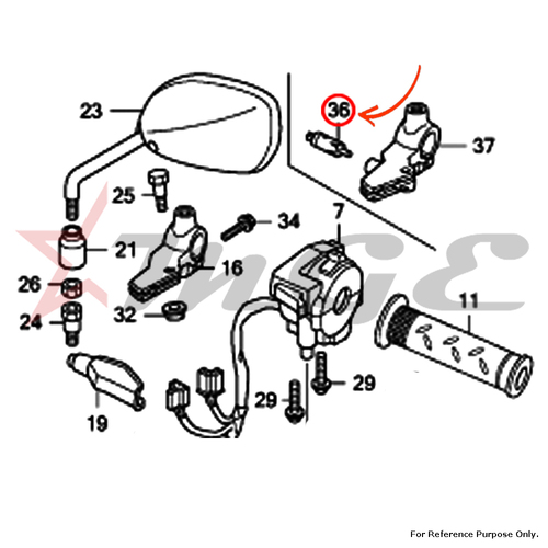 Switch Comp., Fr. Lever For Honda CBF125 - Reference Part Number - #35330-KEJ-900