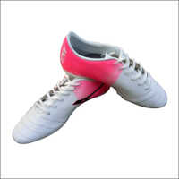 Pink And  White Kids Football Shoe