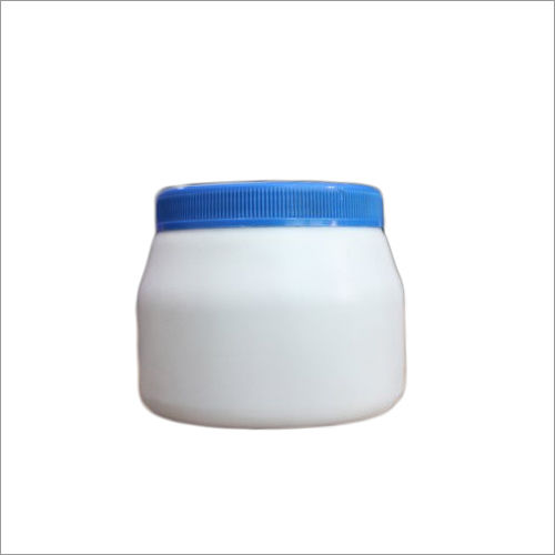 White And Blue 250 Gram Hdpe Cream Container