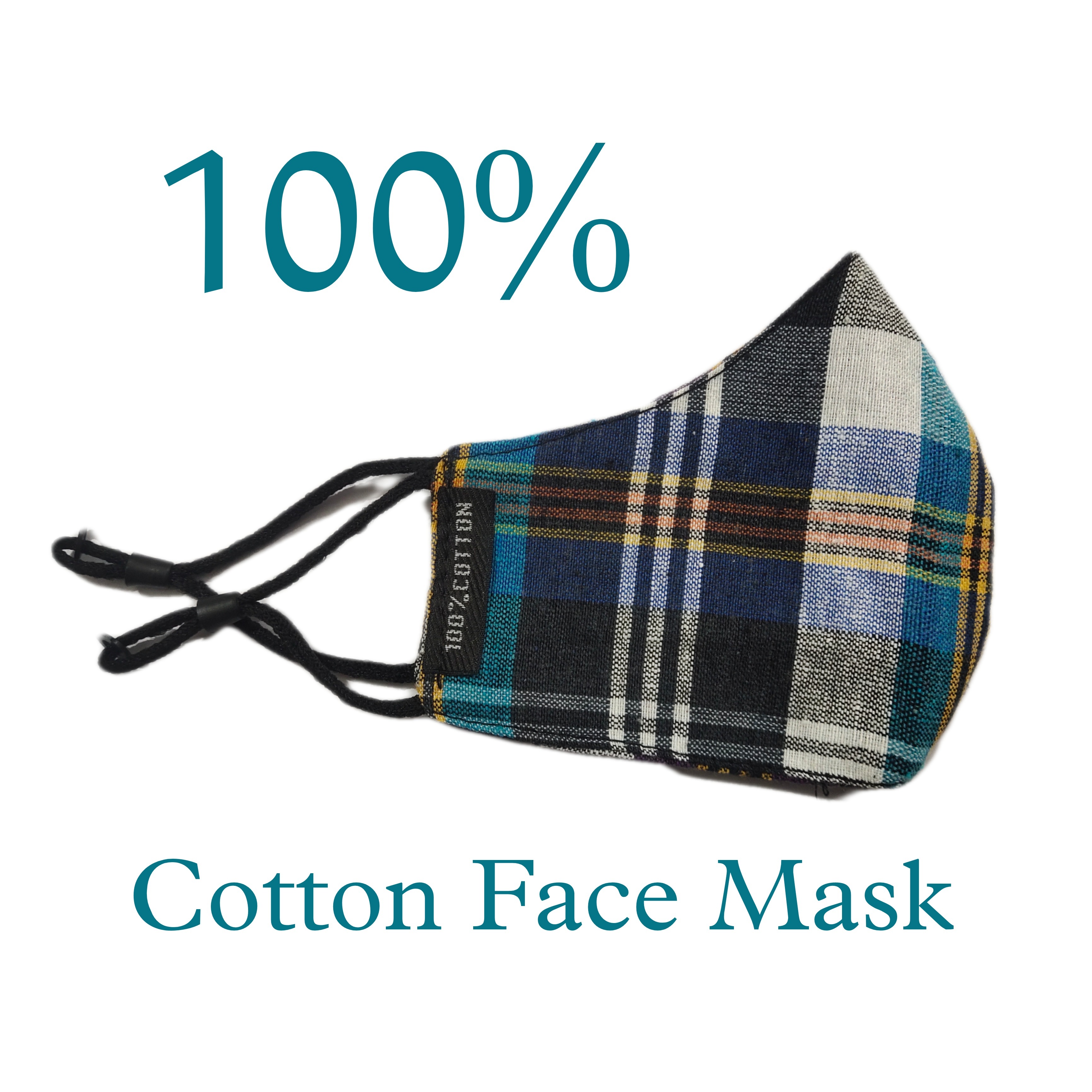 CHECK COTTON FACE MASK