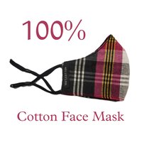 CHECK COTTON FACE MASK